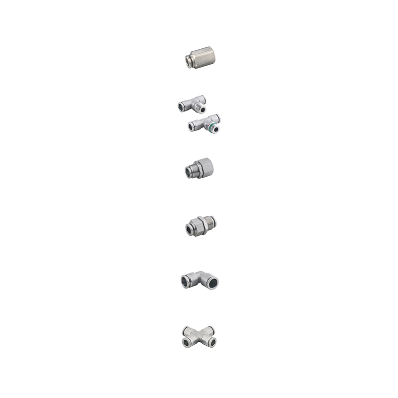 304/316 Stainless Steel Quick Connector Pneumatic Accessories with various fittings, including elbows and tees for durable connections.