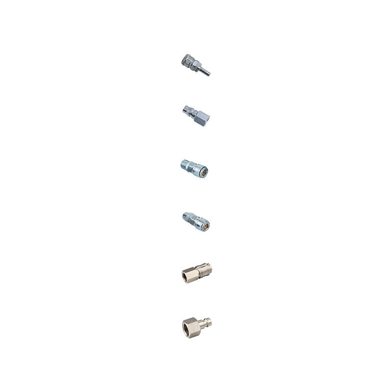 C Type Quick Connector Pneumatic Accessories showcasing different metal connectors for secure and efficient pneumatic connections.