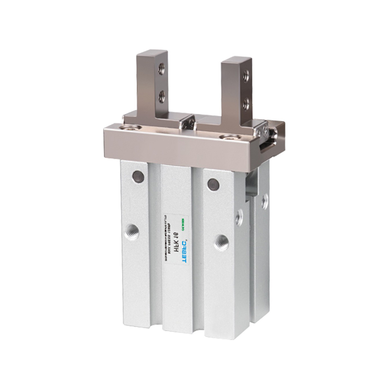 The complete HFK assembly combines pneumatic gripping, a ball guide rail, and a compact actuator body for controlled picking, positioning, and handling tasks.