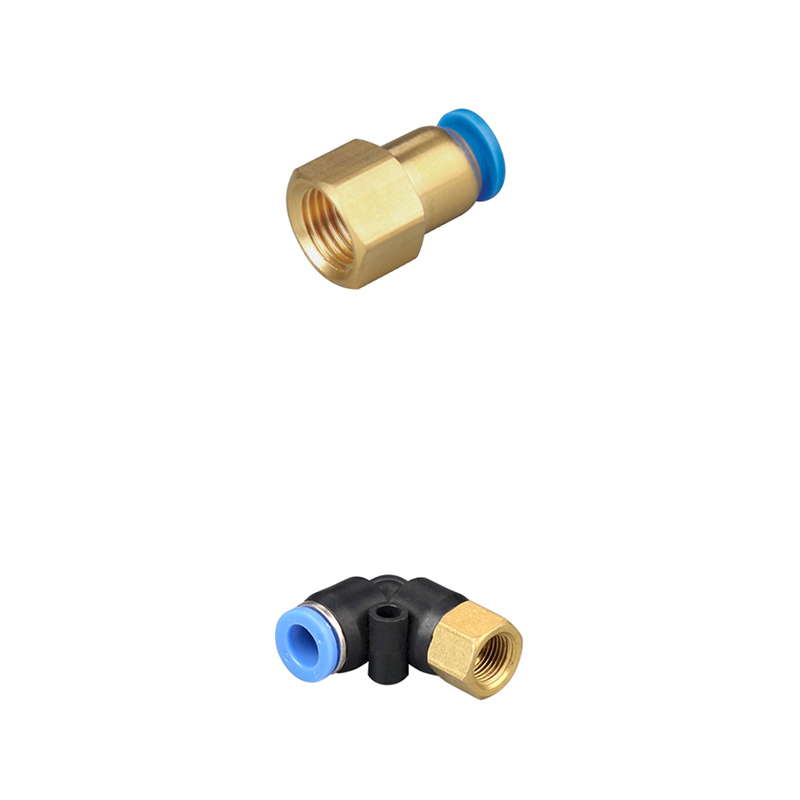 Iron Quick Connector Pneumatic Accessories with brass and blue fittings for durable connections.