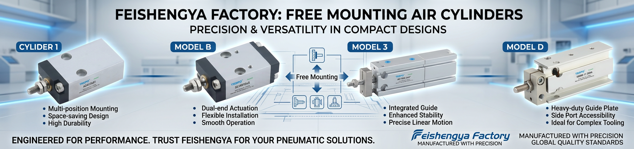 Free Mounting Air Cylinder